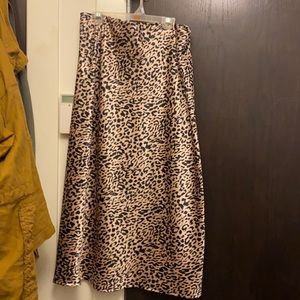 Gorgeous Pink Silky Leopard Skirt